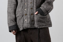 Load image into Gallery viewer, YUTA MATSUOKA double jacket / double weave cotton wool linen (brown)