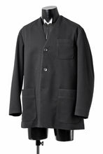 Load image into Gallery viewer, th products Collarless Jacket / active setter tweed knit (black)