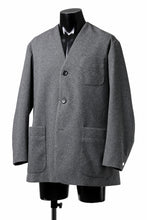 画像をギャラリービューアに読み込む, th products Collarless Jacket / active setter tweed knit (gray)