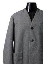 画像をギャラリービューアに読み込む, th products Collarless Jacket / active setter tweed knit (gray)