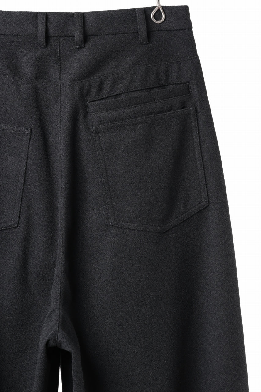 th products Wide 5 Pocket Pants / active setter tweed knit (black)