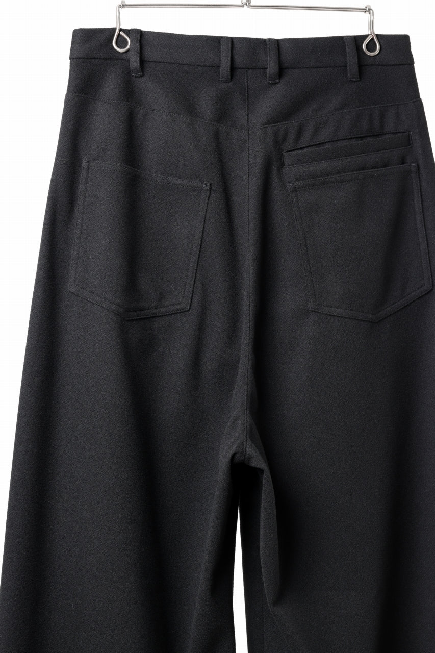 th products Wide 5 Pocket Pants / active setter tweed knit (black)