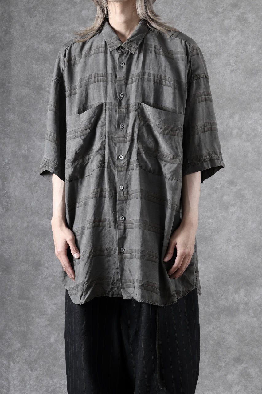 KLASICA RELAXED FIT H/S SHIRTS / DRAPE & SMOOTH TEXTILE (GRAYSH DYE CHECK)
