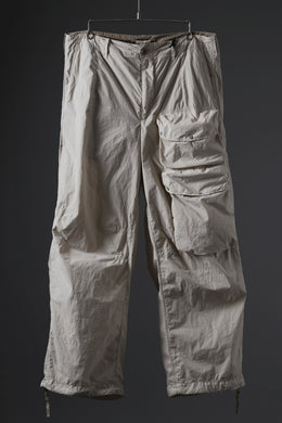 Ten c CARGO TROUSERS / GARMENT DYED LIGHT NYLON TACTEL MID LAYER (BEIGE)