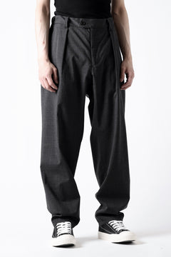 画像をギャラリービューアに読み込む, COLINA THE SLACKS / WASHABLE WOOL TROPICAL (DARK GREY)