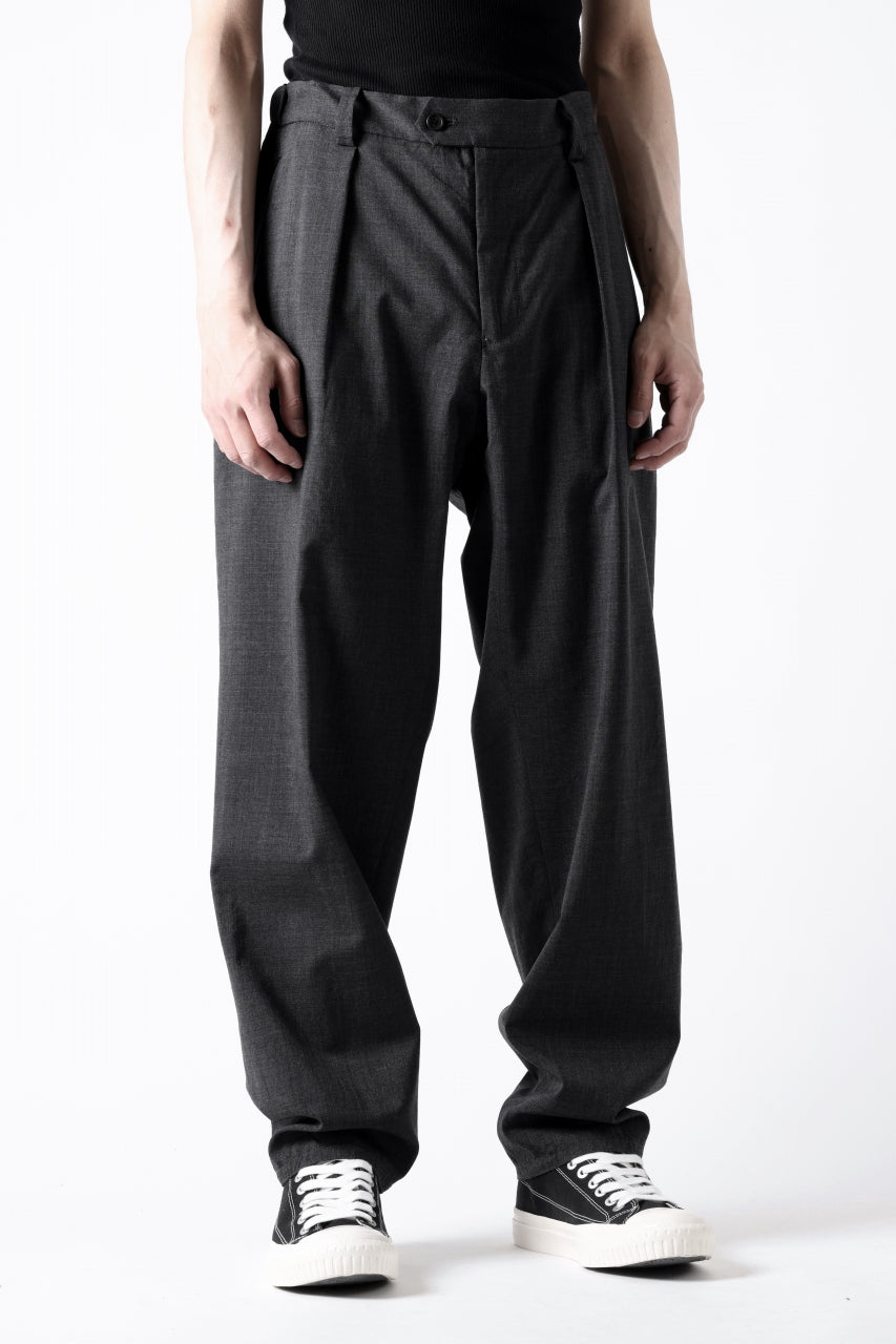 画像をギャラリービューアに読み込む, COLINA THE SLACKS / WASHABLE WOOL TROPICAL (DARK GREY)