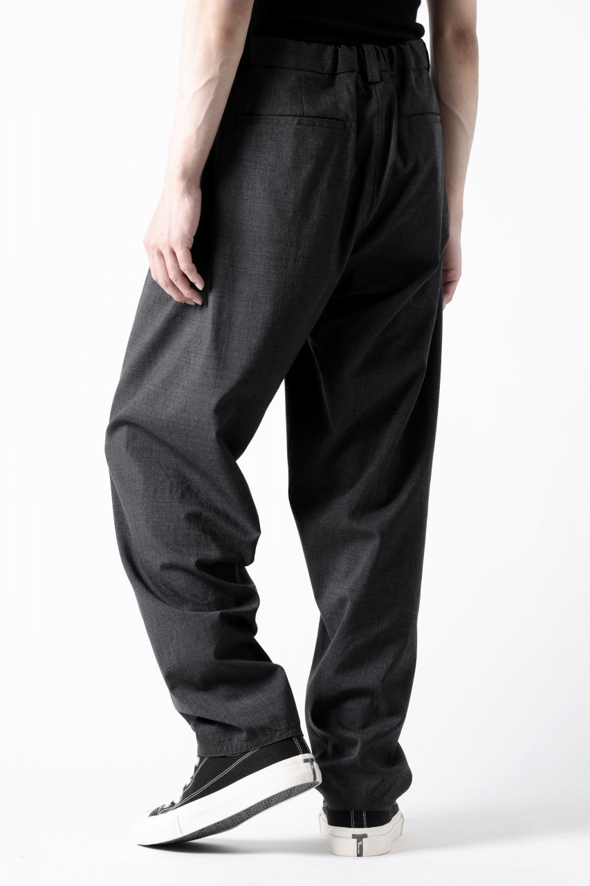 画像をギャラリービューアに読み込む, COLINA THE SLACKS / WASHABLE WOOL TROPICAL (DARK GREY)