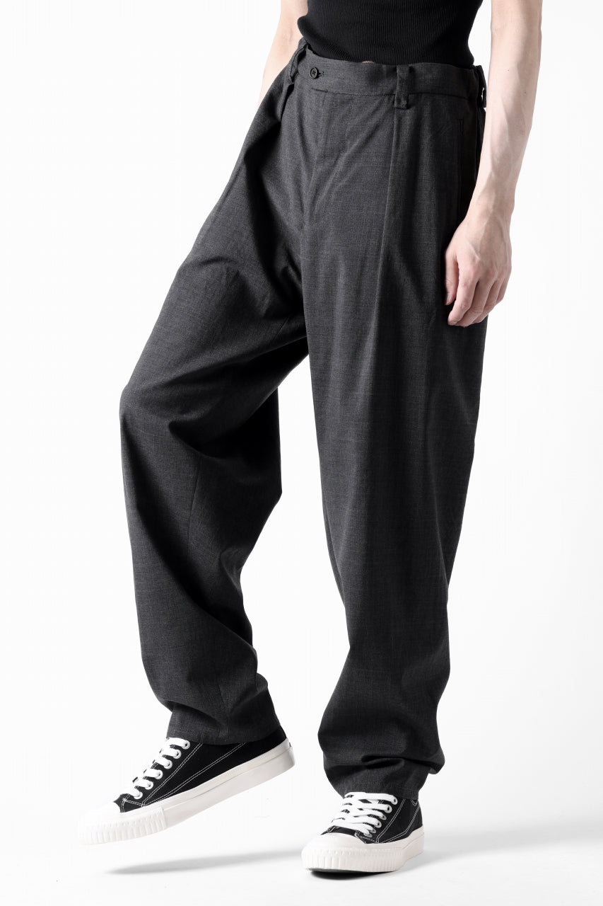 画像をギャラリービューアに読み込む, COLINA THE SLACKS / WASHABLE WOOL TROPICAL (DARK GREY)