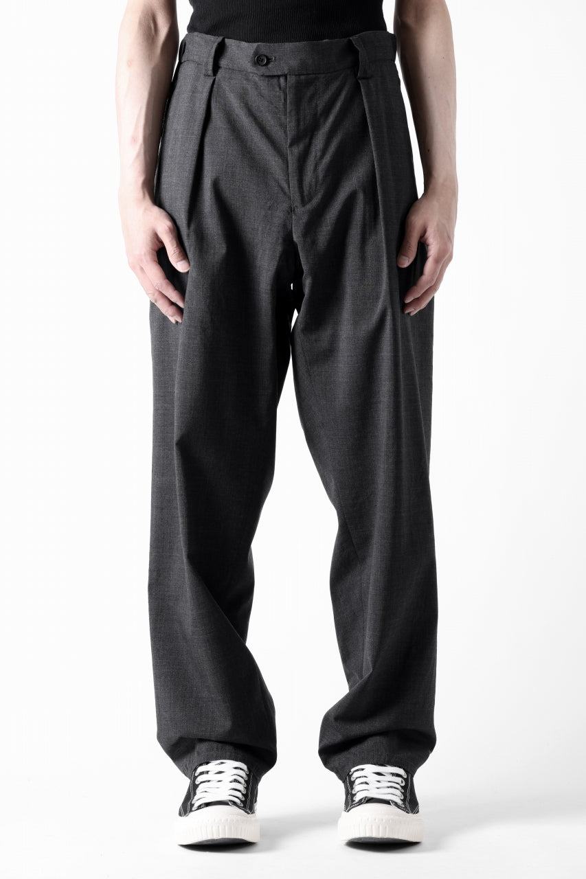 画像をギャラリービューアに読み込む, COLINA THE SLACKS / WASHABLE WOOL TROPICAL (DARK GREY)