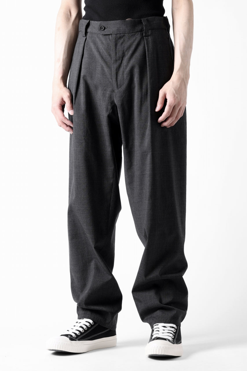 COLINA THE SLACKS / WASHABLE WOOL TROPICAL (DARK GREY)