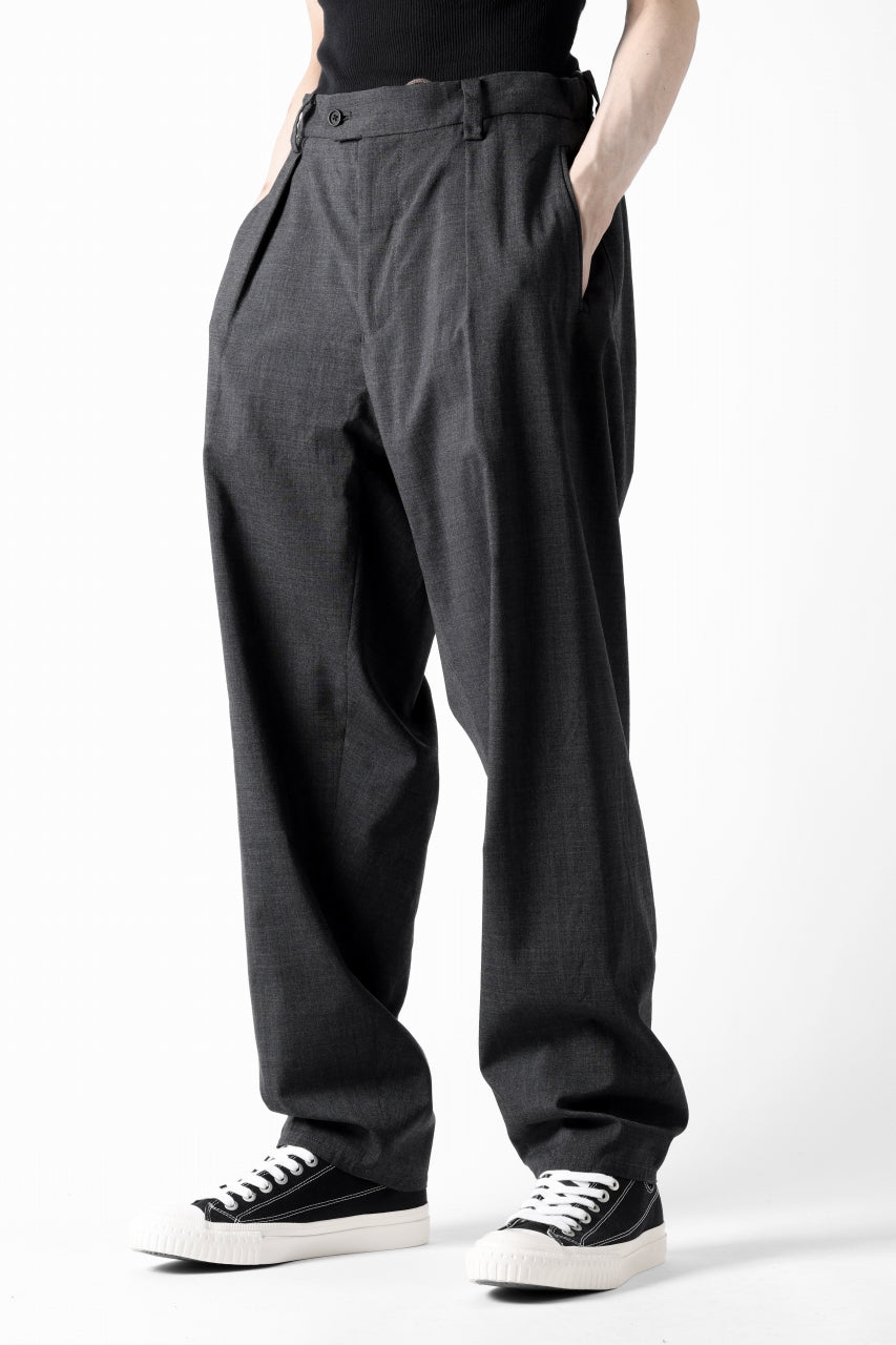 COLINA THE SLACKS / WASHABLE WOOL TROPICAL (DARK GREY)