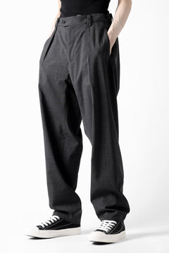 画像をギャラリービューアに読み込む, COLINA THE SLACKS / WASHABLE WOOL TROPICAL (DARK GREY)