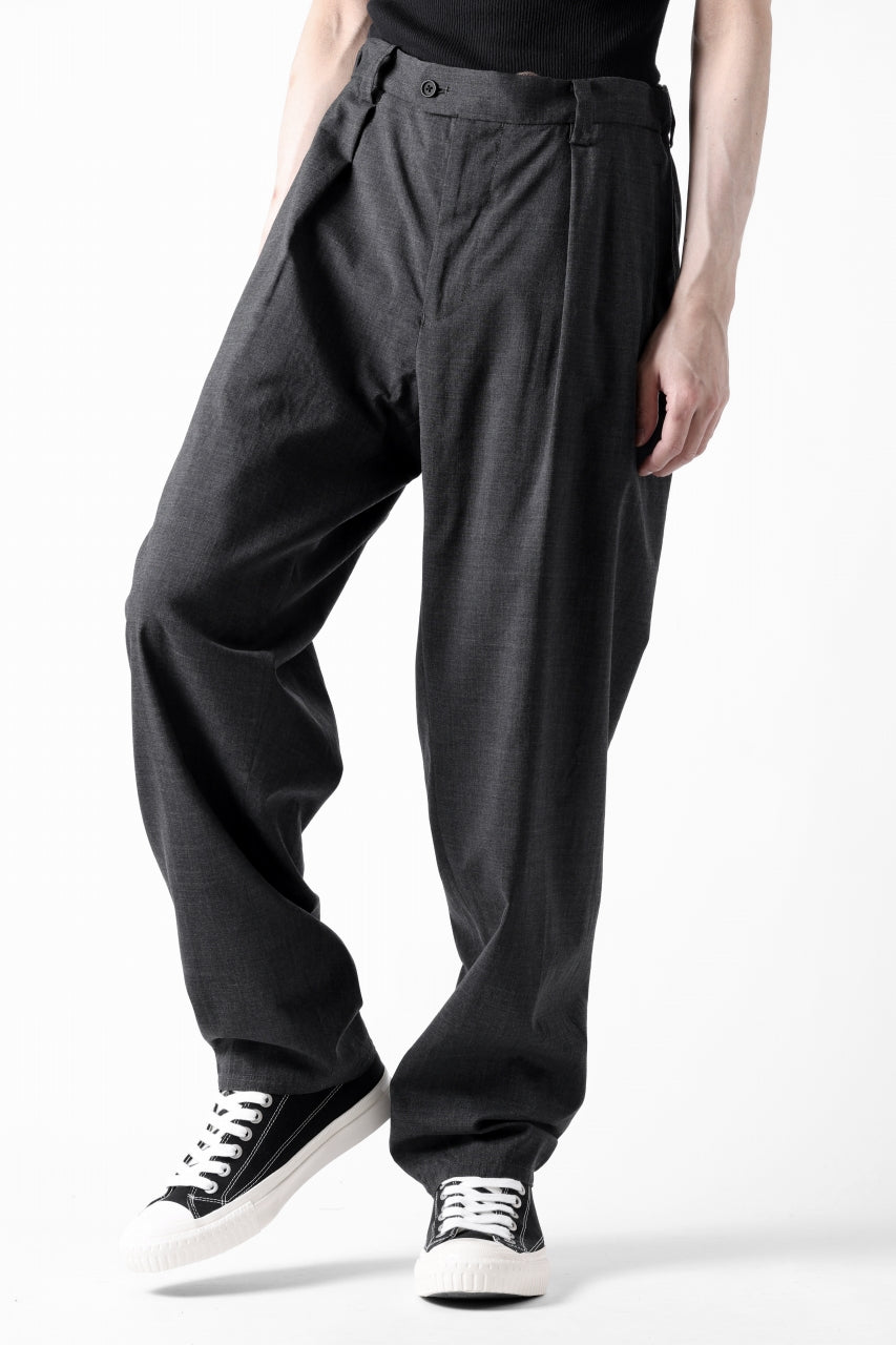 COLINA THE SLACKS / WASHABLE WOOL TROPICAL (DARK GREY)