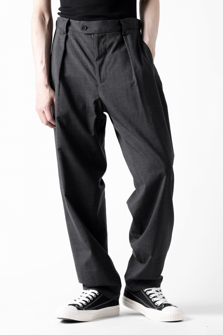 画像をギャラリービューアに読み込む, COLINA THE SLACKS / WASHABLE WOOL TROPICAL (DARK GREY)