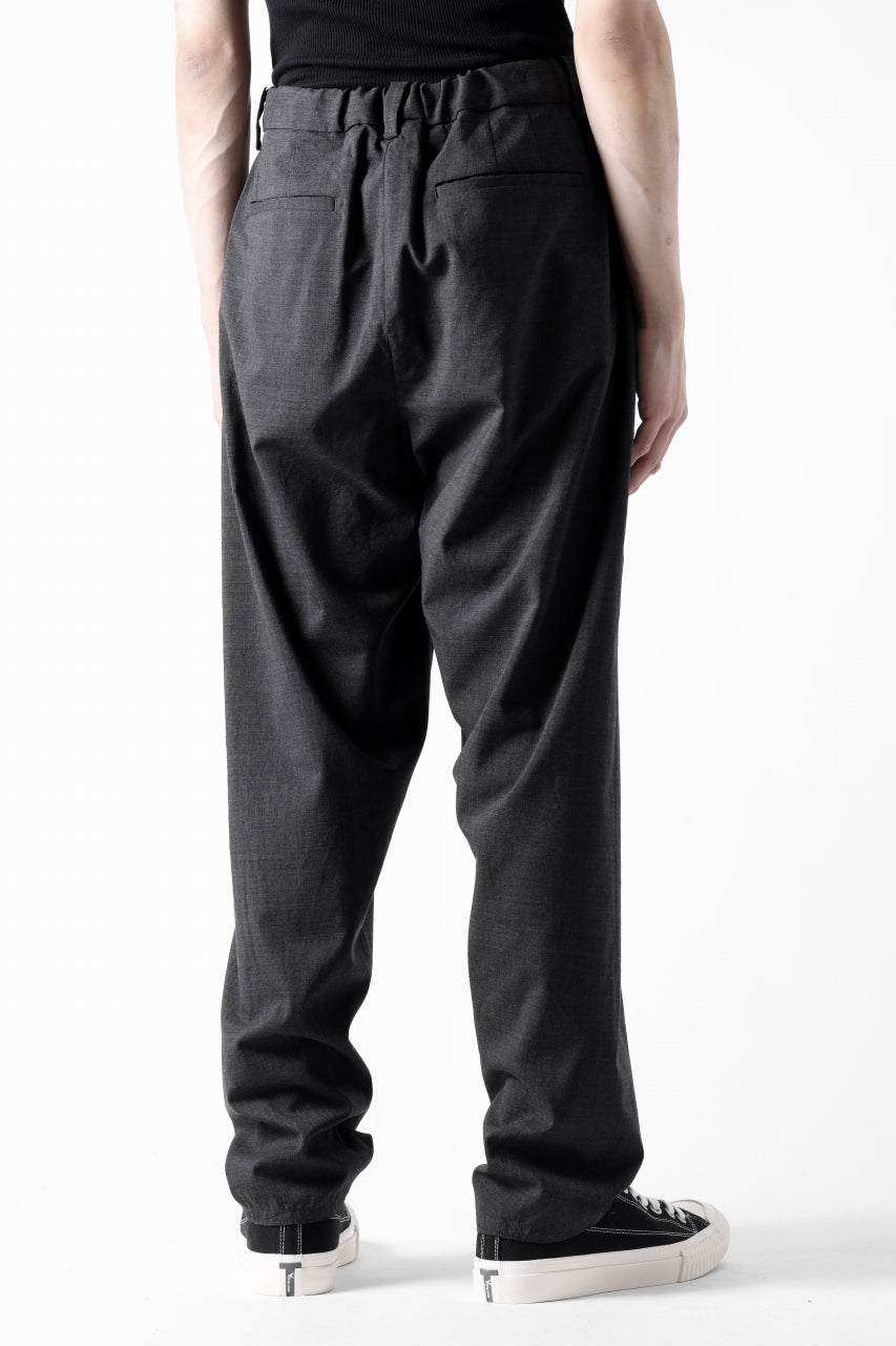 画像をギャラリービューアに読み込む, COLINA THE SLACKS / WASHABLE WOOL TROPICAL (DARK GREY)