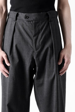 画像をギャラリービューアに読み込む, COLINA THE SLACKS / WASHABLE WOOL TROPICAL (DARK GREY)