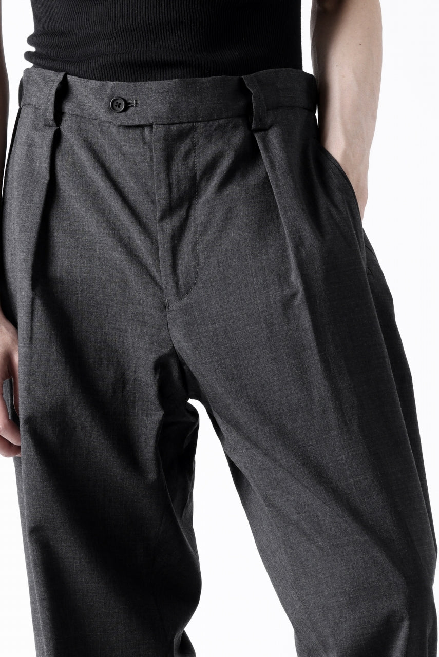 画像をギャラリービューアに読み込む, COLINA THE SLACKS / WASHABLE WOOL TROPICAL (DARK GREY)