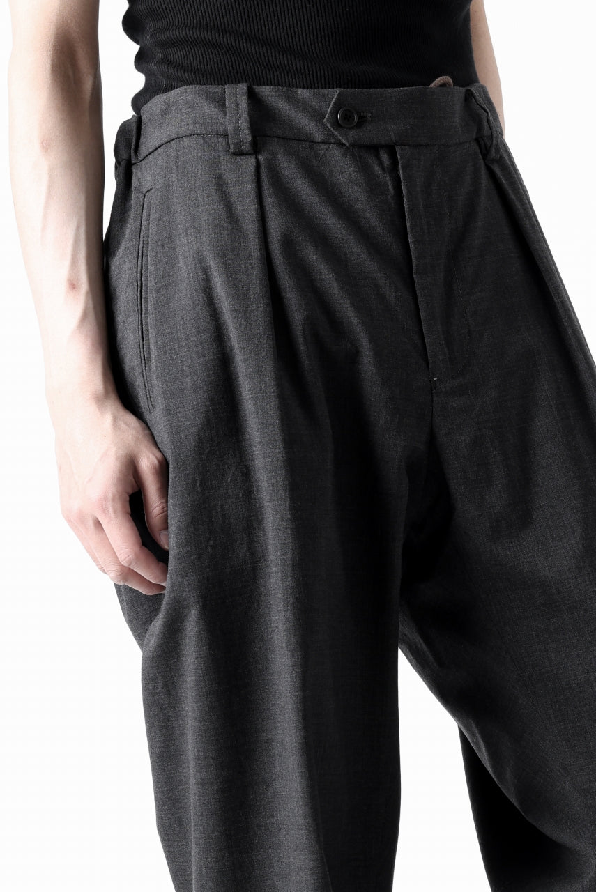 COLINA THE SLACKS / WASHABLE WOOL TROPICAL (DARK GREY)