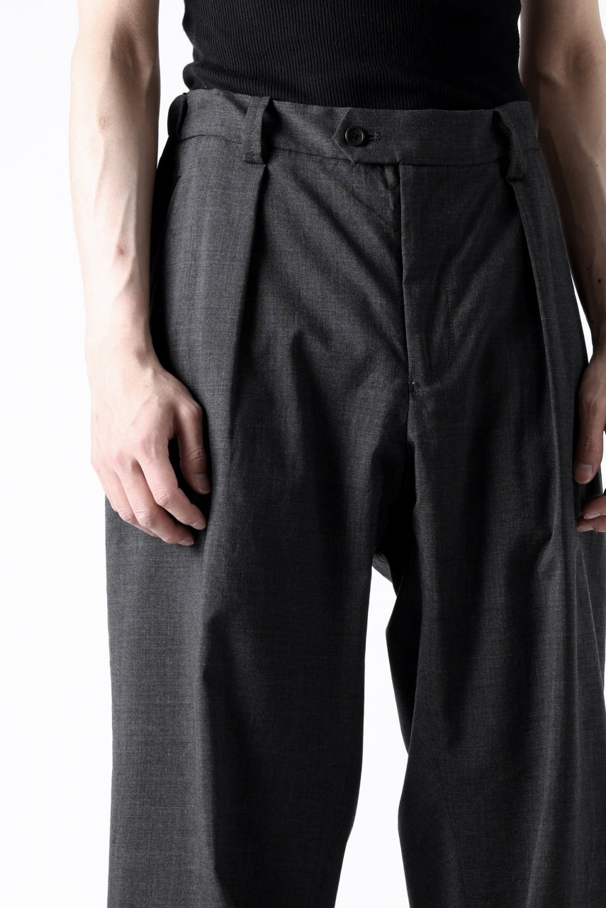 COLINA THE SLACKS / WASHABLE WOOL TROPICAL (DARK GREY)