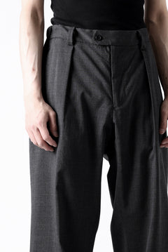 画像をギャラリービューアに読み込む, COLINA THE SLACKS / WASHABLE WOOL TROPICAL (DARK GREY)