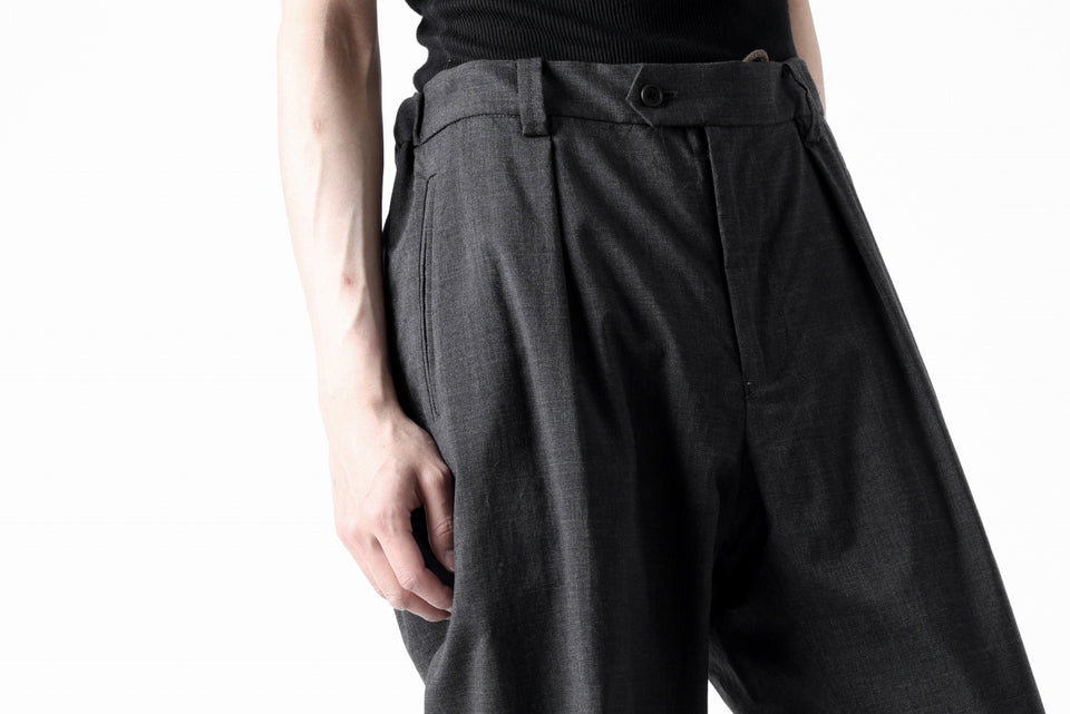 画像をギャラリービューアに読み込む, COLINA THE SLACKS / WASHABLE WOOL TROPICAL (DARK GREY)