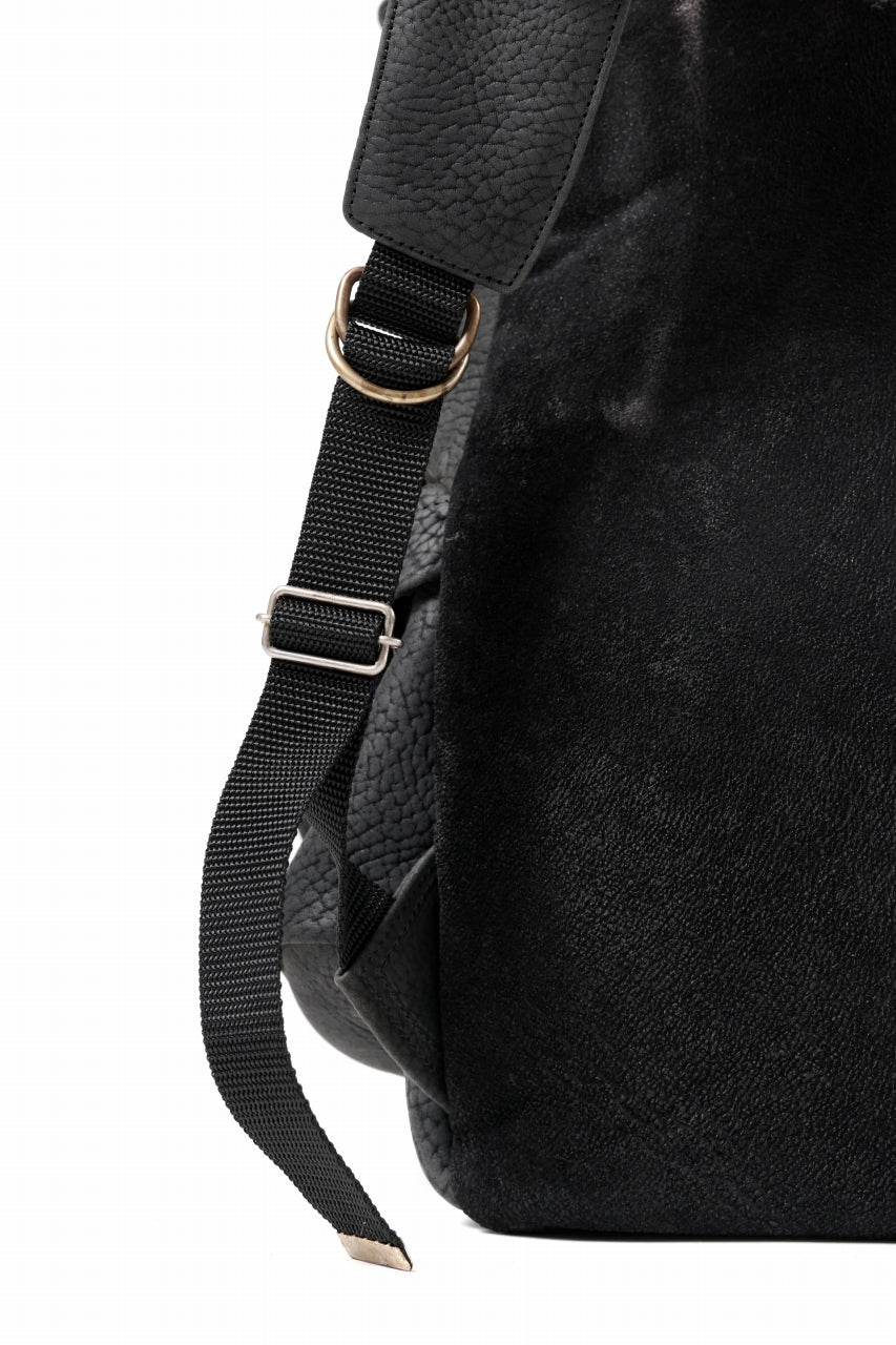 ierib Addiction Rucksack / Rough Bull Leather (BLACK)
