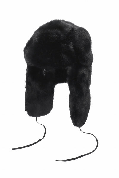 MASTERMIND WORLD x KANGOL® FAUX FUR TRAPPER (BLACK)