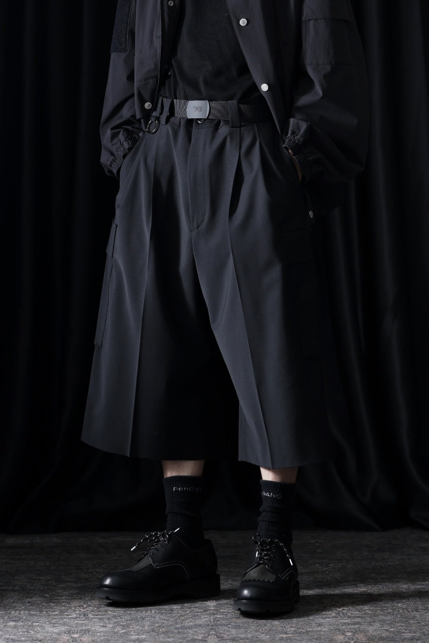 TARO HORIUCHI / th products Wide Cargo Shorts / 2Way Stretch W/P Tropical (black)