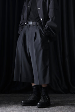 Load image into Gallery viewer, TARO HORIUCHI / th products Wide Cargo Shorts / 2Way Stretch W/P Tropical (black)