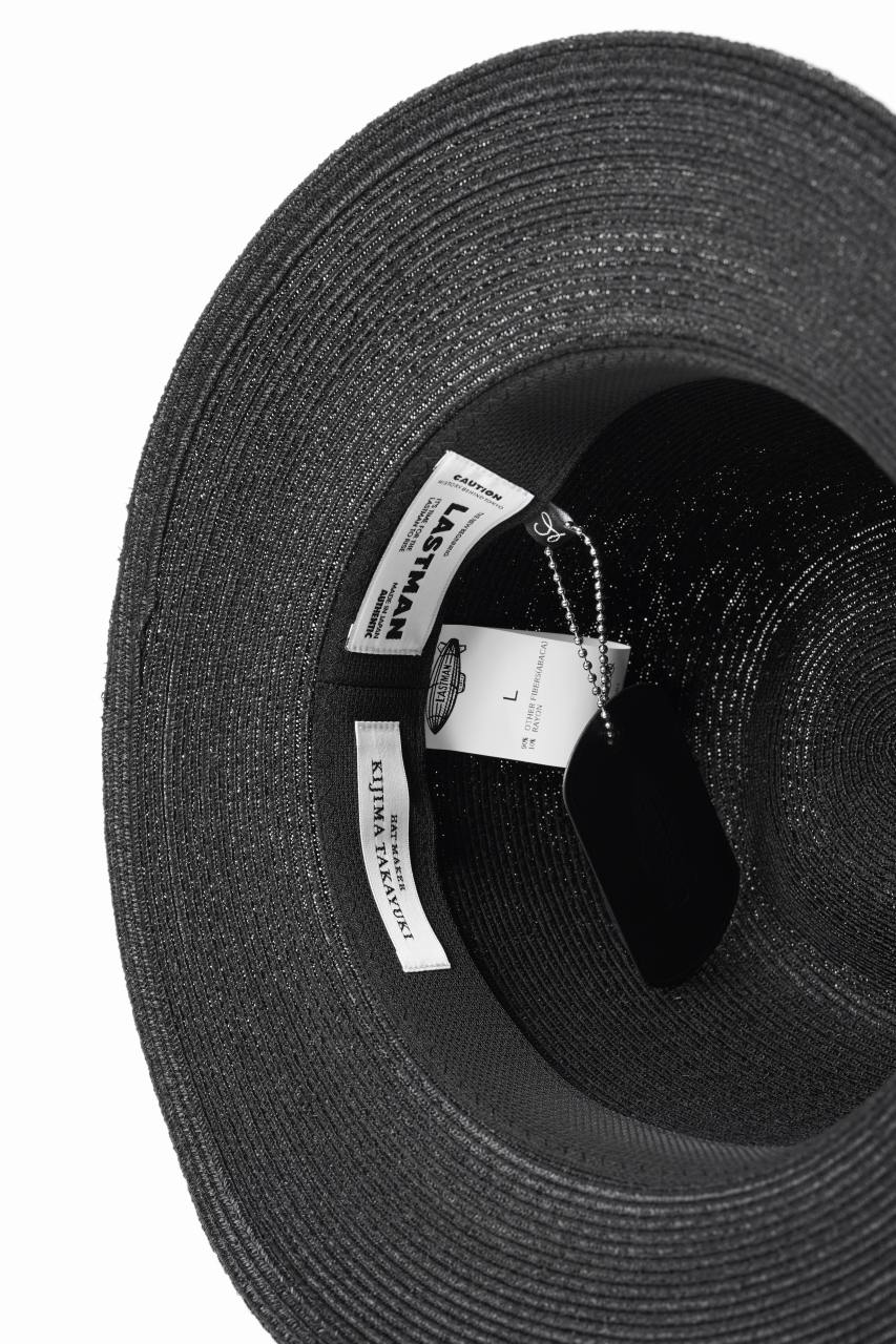 Load image into Gallery viewer, LASTMAN ABACA PANAMA HAT feat.KIJIMA TAKAYUKI (BLACK)
