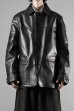 Load image into Gallery viewer, Y&#39;s for men x MASSES LEATHER CAR COAT / MA HORSE LEATHER (BLACK)
