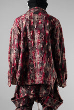 画像をギャラリービューアに読み込む, A.F ARTEFACT SNAPPED SHIRT / JACQUARD ABSTRACT PATTERN (RED)