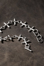 Load image into Gallery viewer, m.a+ cross multiple silver cross bracelet / AB+++ AG (SILVER)