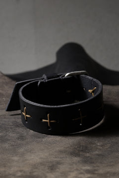 Load image into Gallery viewer, m.a+ cross stitched med wrist band / A-F8E1 GR 3,0 (BLACK)