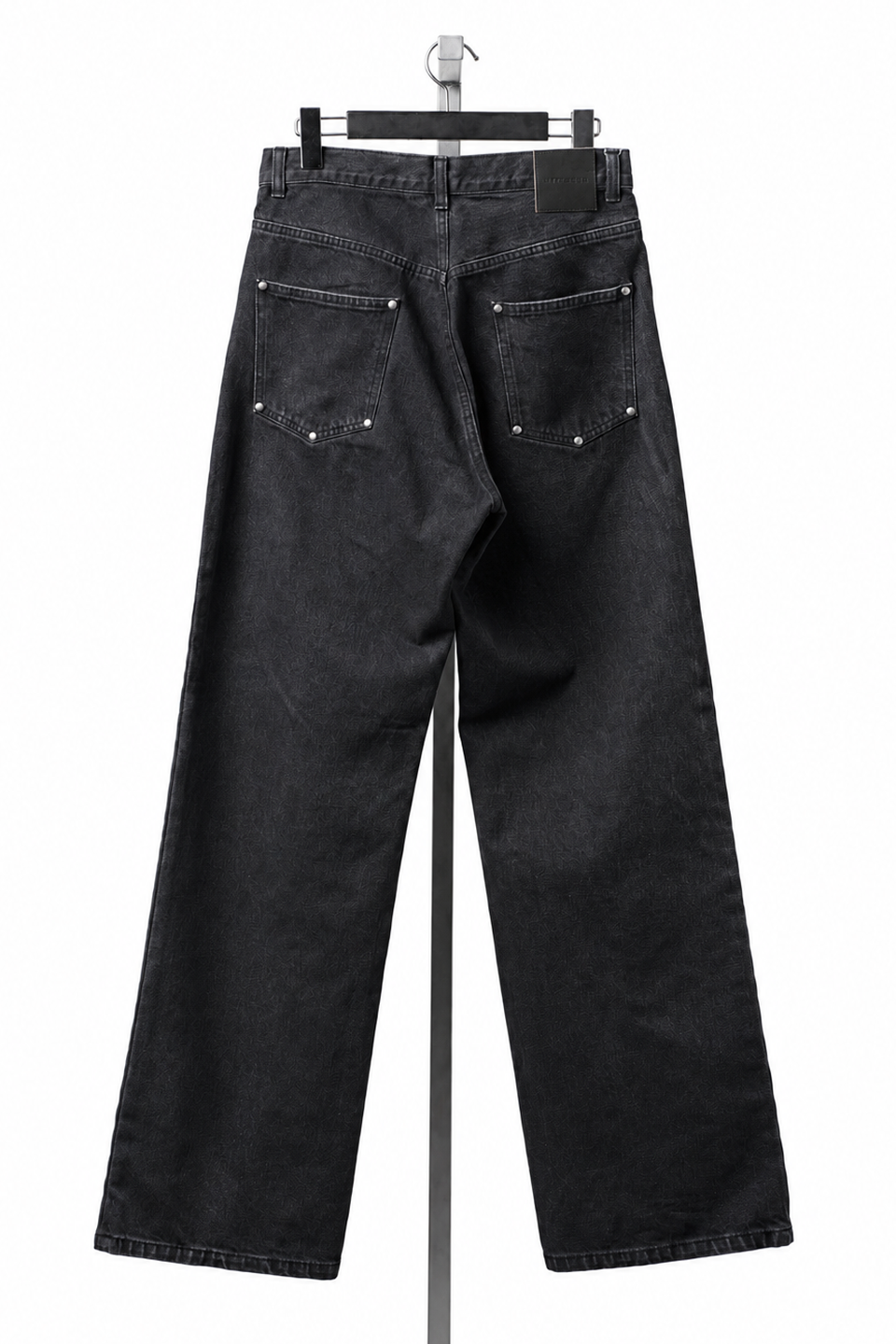 Load image into Gallery viewer, LITTLEBIG Flocked Denim Pants (BLACK)