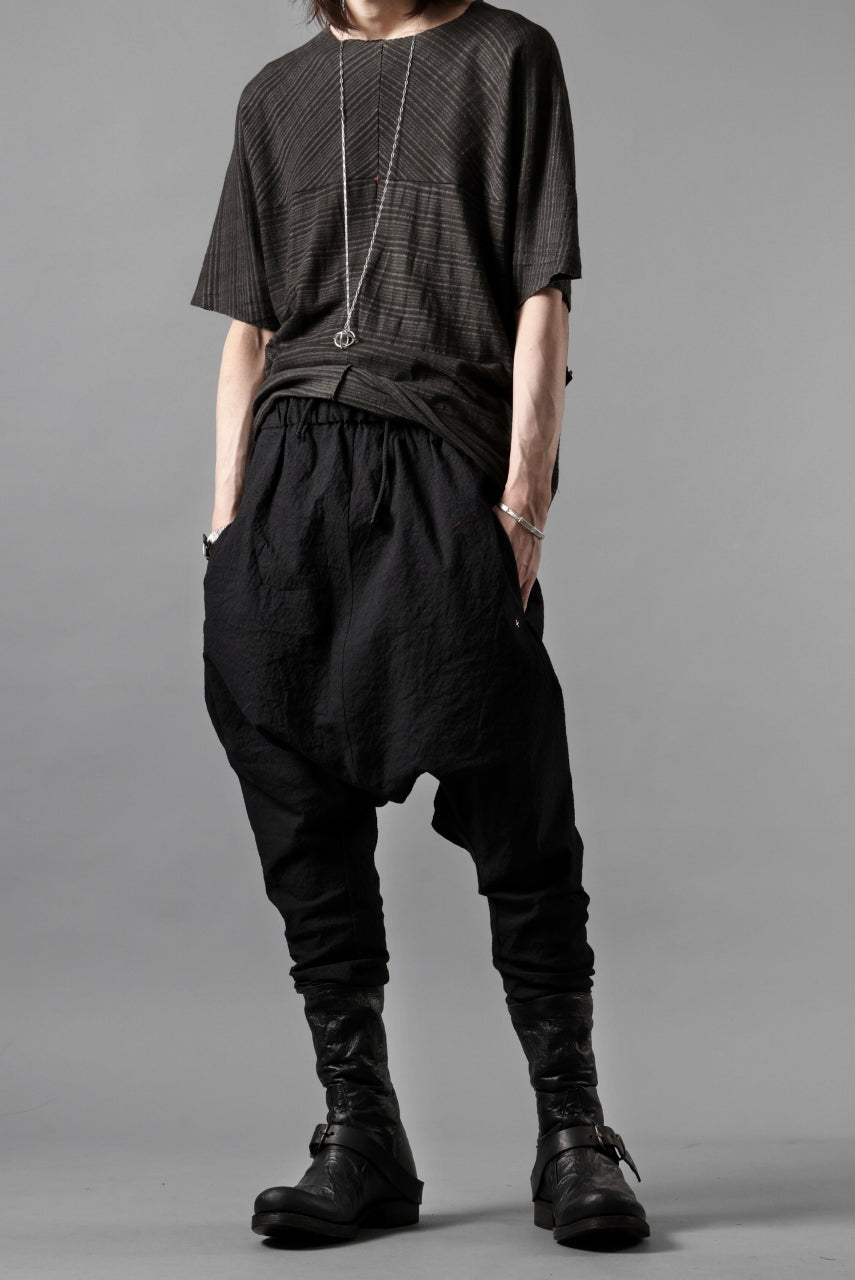 m.a+ 2 vertical pocket elastic waist sarrouel / PU521 CVPS (BLACK)