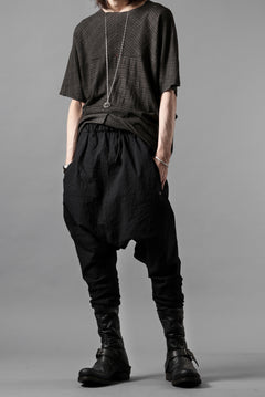 Load image into Gallery viewer, m.a+ 2 vertical pocket elastic waist sarrouel / PU521 CVPS (BLACK)