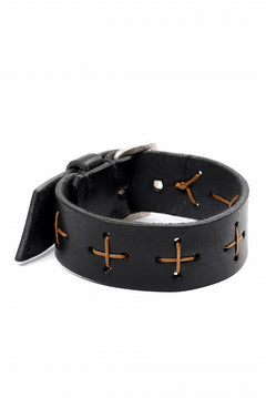 Load image into Gallery viewer, m.a+ cross stitched med wrist band / A-F8E1 GR 3,0 (BLACK)