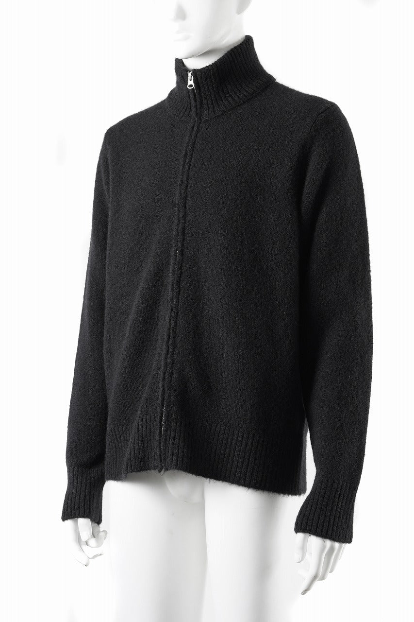 画像をギャラリービューアに読み込む, Ten c MAGLIERIA MAGLIA APERTA / BRUSHED STRETCH WOOL (NERO)