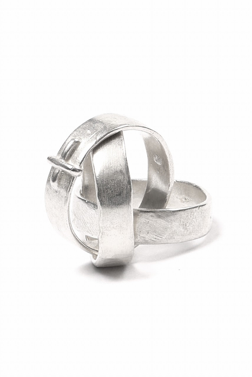 Load image into Gallery viewer, m.a+ triple silver ring w/stitched cross / AG318 AG (SILVER)