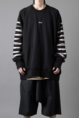 A.F ARTEFACT RAGLAN SWEAT TOP / PRINT TYPE-B (BLACK)