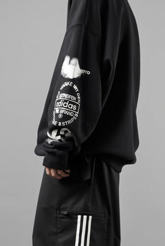 画像をギャラリービューアに読み込む, Y-3 Yohji Yamamoto GRAPHIC CREW SWEAT (BLACK)
