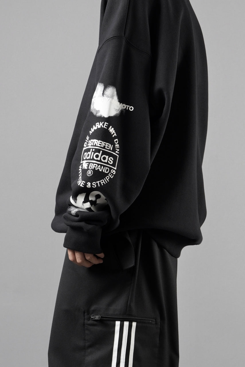 画像をギャラリービューアに読み込む, Y-3 Yohji Yamamoto GRAPHIC CREW SWEAT (BLACK)