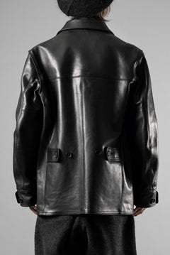 Load image into Gallery viewer, Y&#39;s for men x MASSES LEATHER CAR COAT / MA HORSE LEATHER (BLACK)