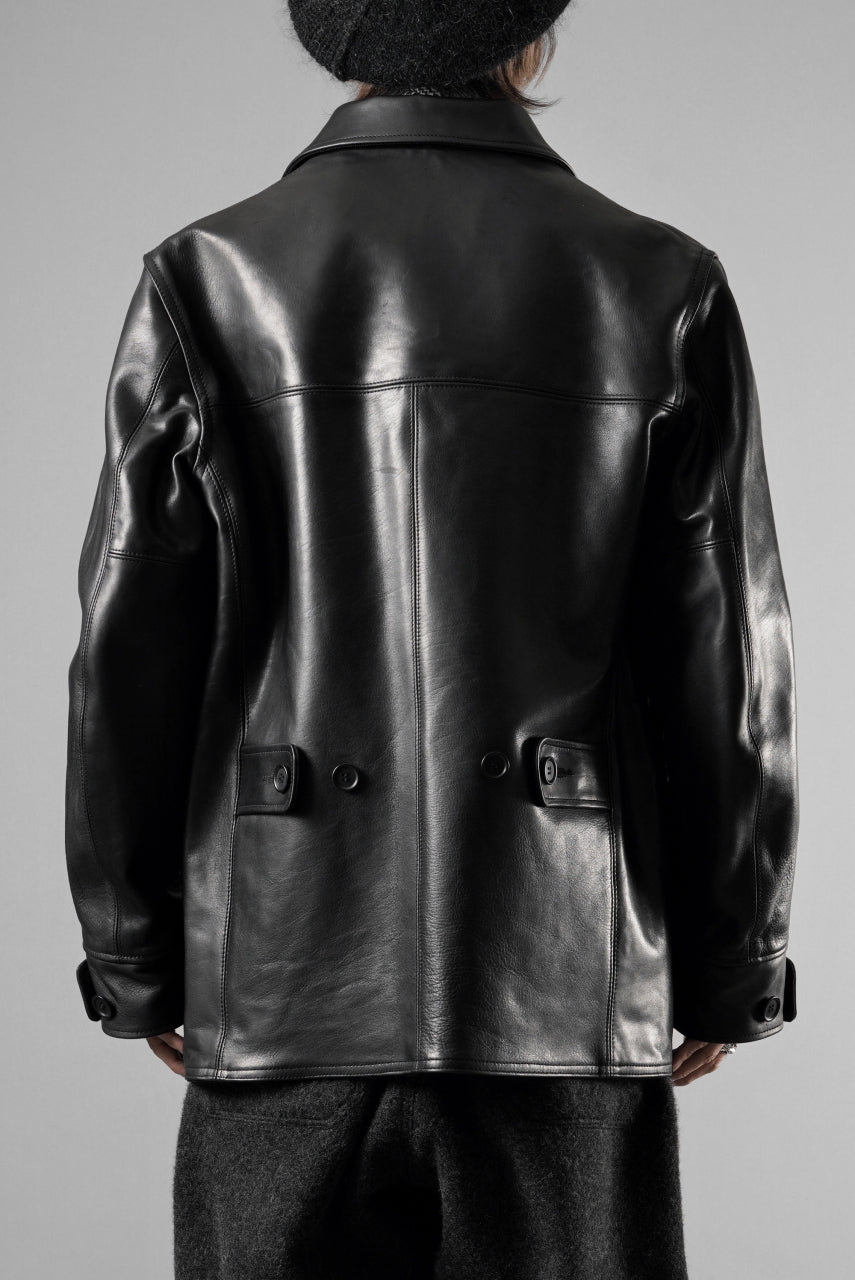 Load image into Gallery viewer, Y&#39;s for men x MASSES LEATHER CAR COAT / MA HORSE LEATHER (BLACK)