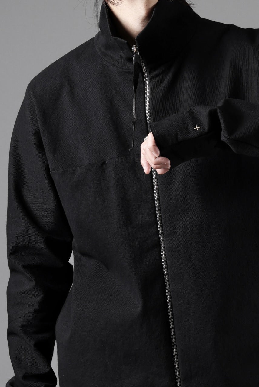 画像をギャラリービューアに読み込む, m.a+ zipped tall collar shirt jacket / H252DZ/CCE (BLACK)