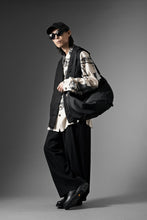 画像をギャラリービューアに読み込む, KLASICA "MALAKOFF" DECONSTRUCTED WORK WEAR VEST / CRISP FINISH AIRLY MICRO DOBBY (BLACK)