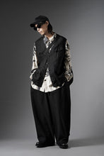 画像をギャラリービューアに読み込む, kujaku wide easy pants with hem button / P-317 (black)