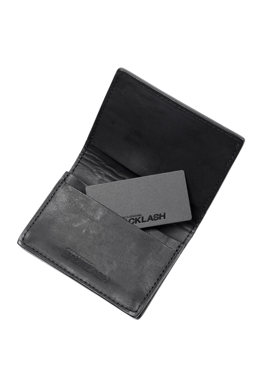Load image into Gallery viewer, ISAMU KATAYAMA BACKLASH GUIDI CALF CARD CASE (BLACK)