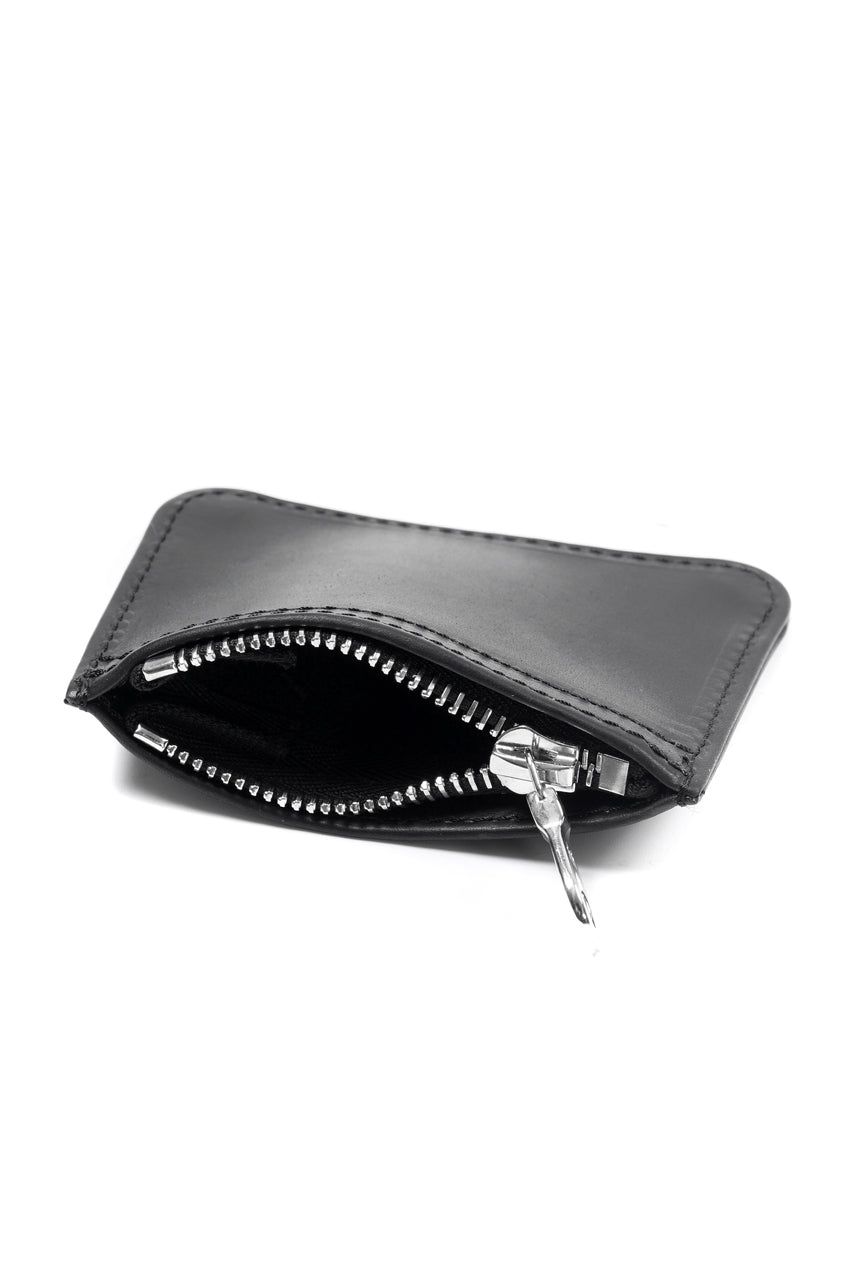 画像をギャラリービューアに読み込む, ISAMU KATAYAMA BACKLASH GUIDI CALF ZIPPER CHANGE PURSE (BLACK)